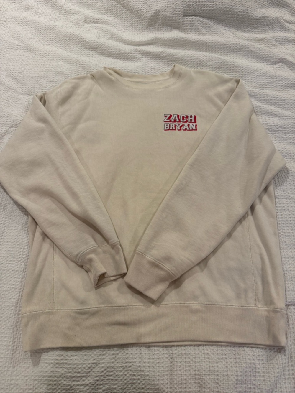 Zach Bryan Cream Crewneck Sweatshirt